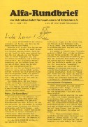 Alfa-Rundbrief Nr. 1 (1985)
